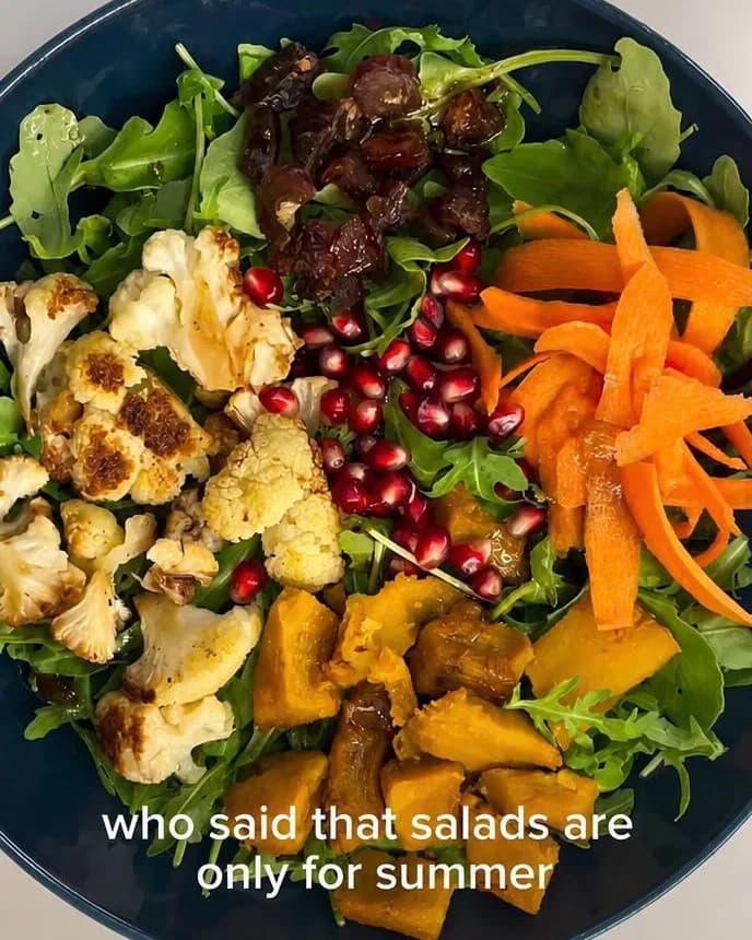 Autumn Salad with Roasted Pumpkin and Cauliflower recipe