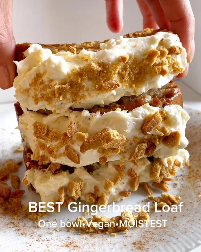 One-Bowl Vegan Gingerbread Loaf with Cinnamon Frosting recipe