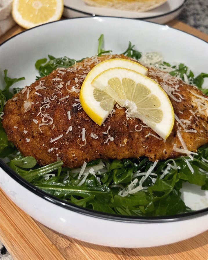 Chicken Milanese with Arugula Salad recipe