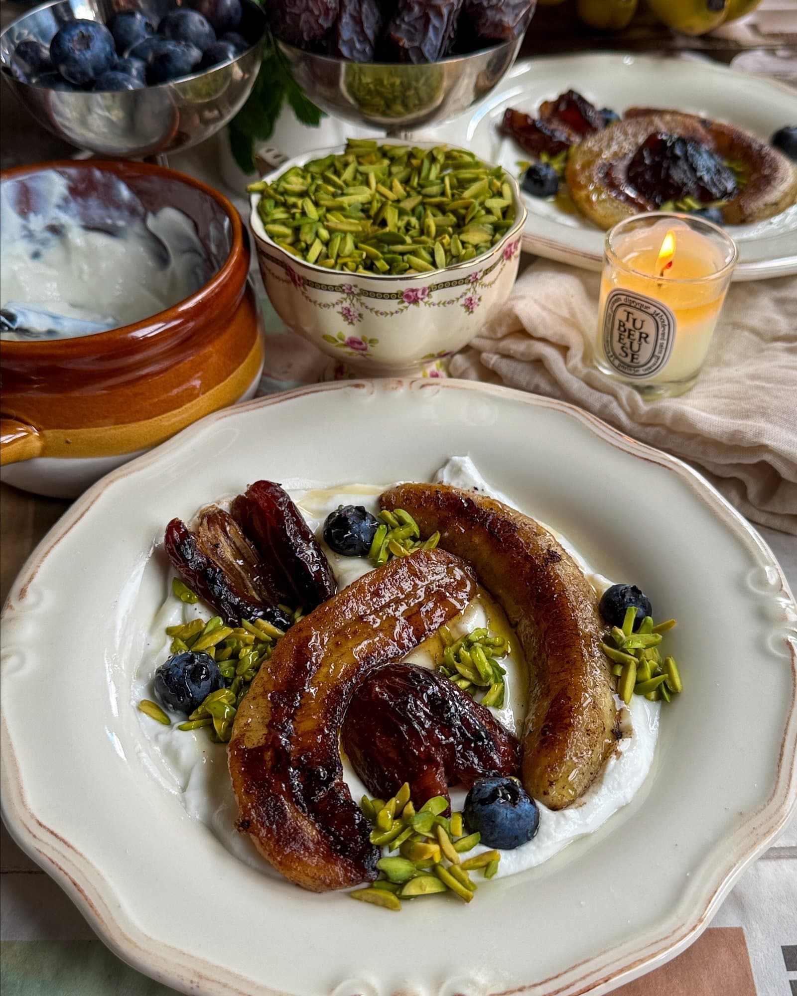Butter Caramelised Bananas & Dates Yogurt Bowl recipe