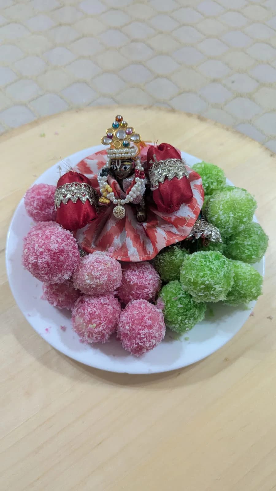 Grandma's Special: Pink & Green Coconut Balls recipe