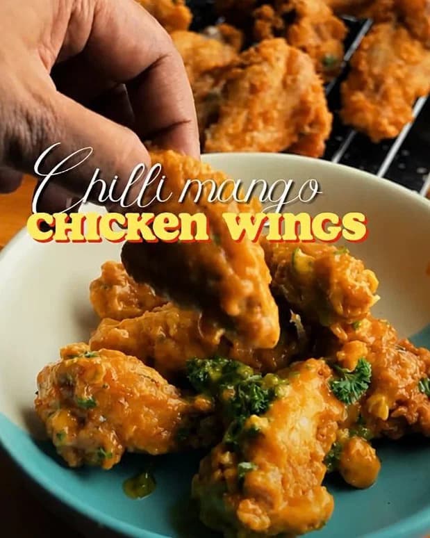 Sticky Mango Chicken Wings recipe