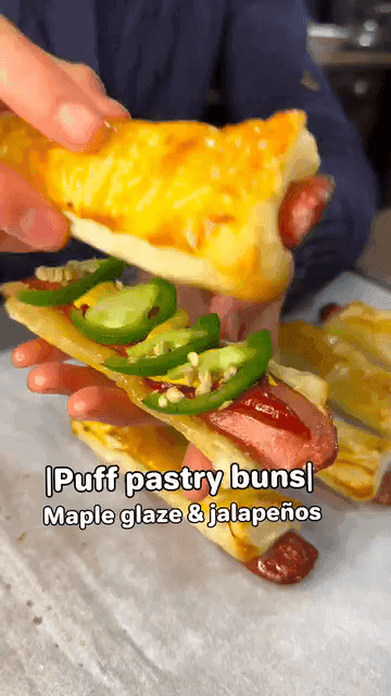 Upside Down Puff Pastry Hot Dogs recipe