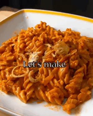 Vodka-less Pasta with Crispy Shallots recipe