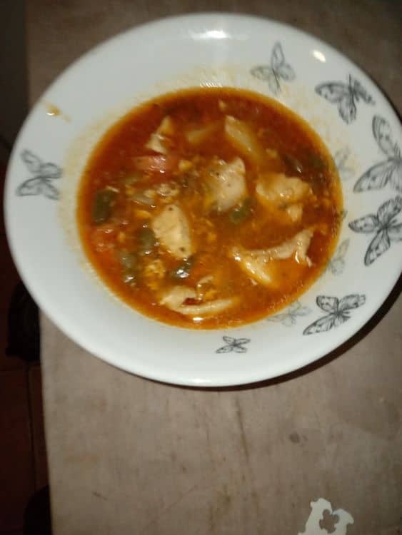 Chicken and vegetables chill soup recipe