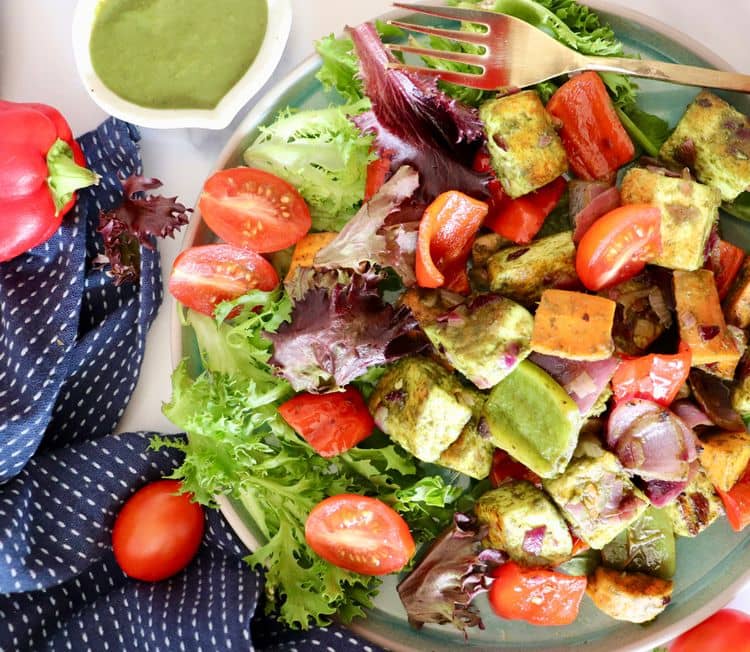 Cottage Cheese Salad (Paneer Salad) recipe