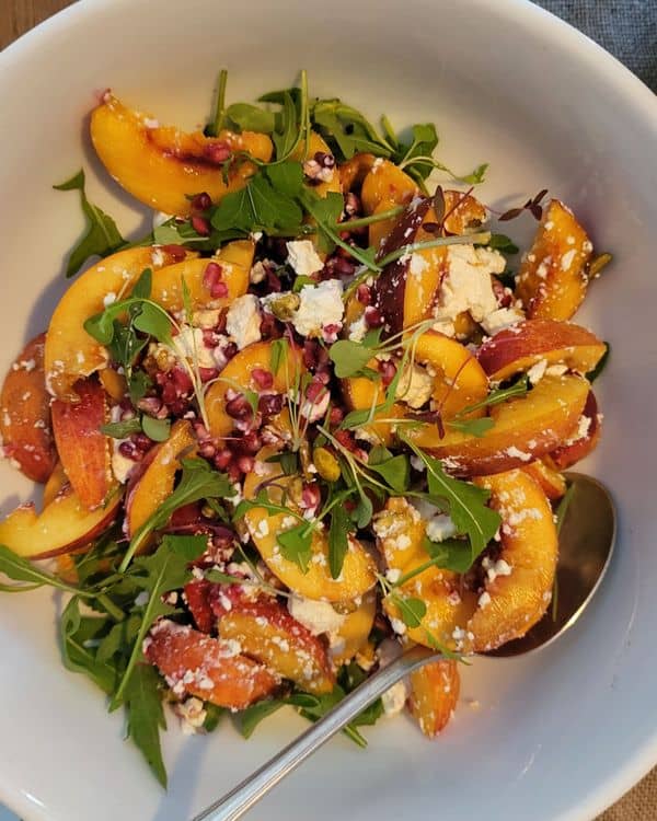 Nectarine, Feta, & Pomegranate Salad recipe