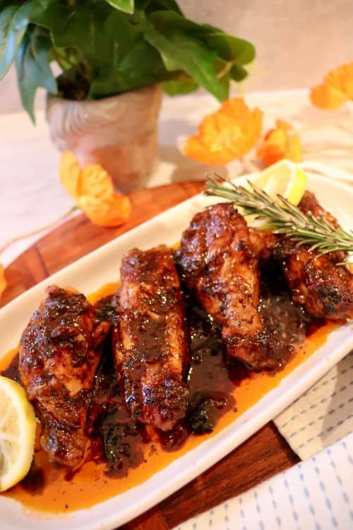 Oregano Lemon Chicken Wings recipe