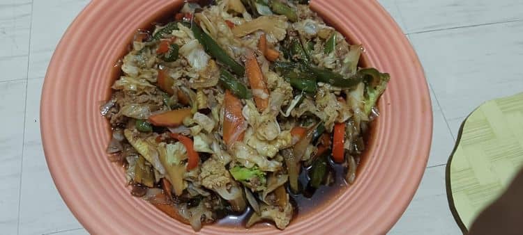 Stir-Fried Mixed Vegetables with Ground Pork (Chopsuey) recipe
