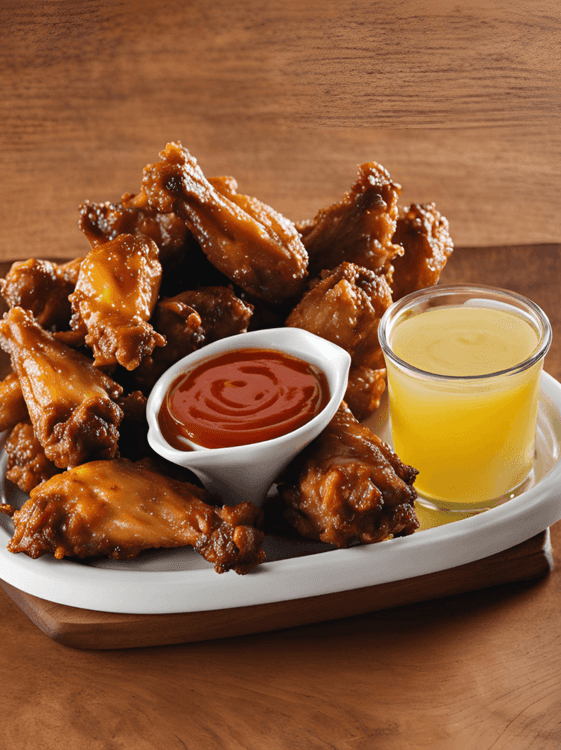 Gourmet Chicken Wings with Hot Sauce and Blue Cheese Dip recipe