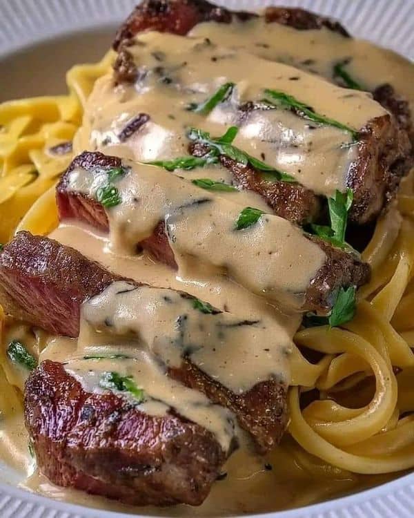 Steak Gorgonzola Alfredo – Olive Garden Copycat Recipe recipe