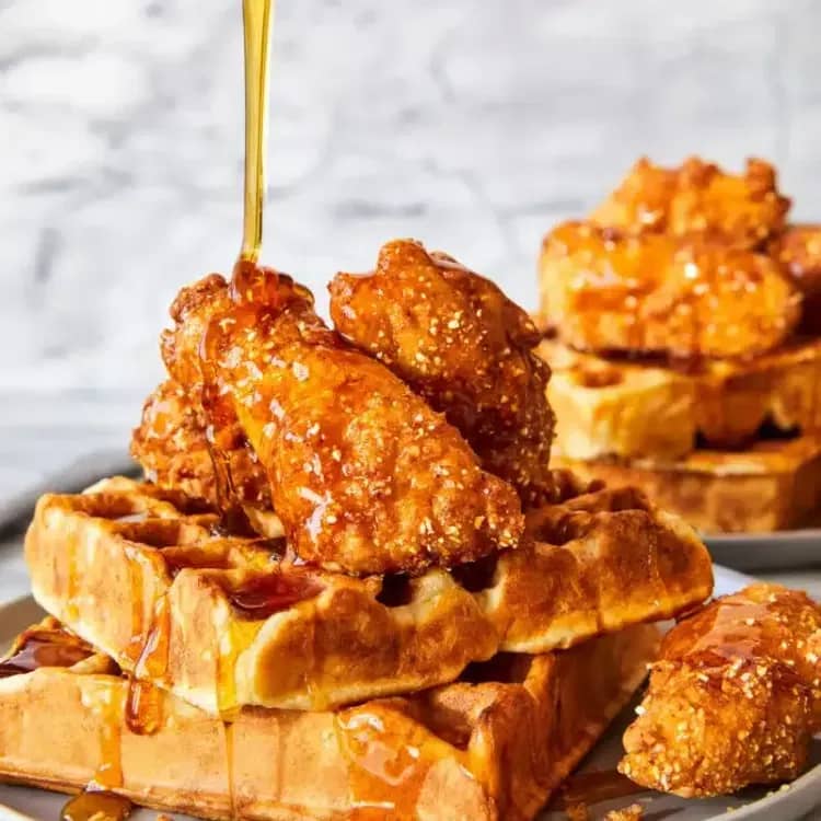 Buttermilk Waffles with Fried Chicken recipe