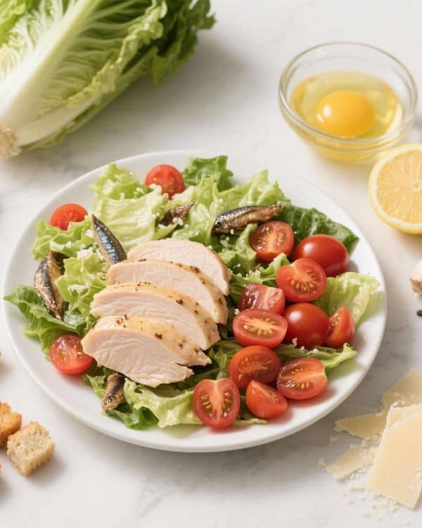 Caesar Salad with Cherry Tomatoes recipe