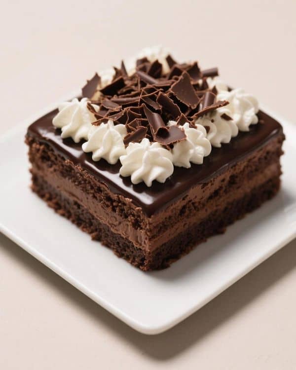 Chocolate Cake with Ganache & Whipped Cream recipe