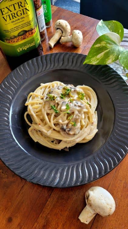 Cheesy Mushroom Pasta recipe