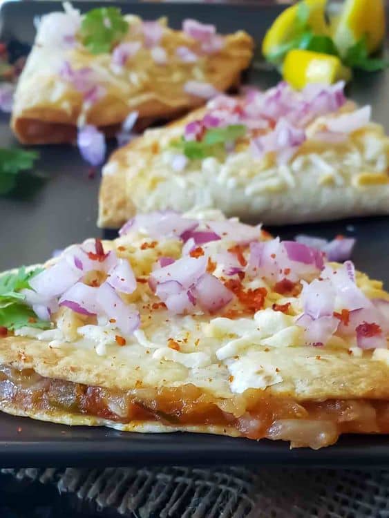 Pav Bhaji Quesadilla recipe