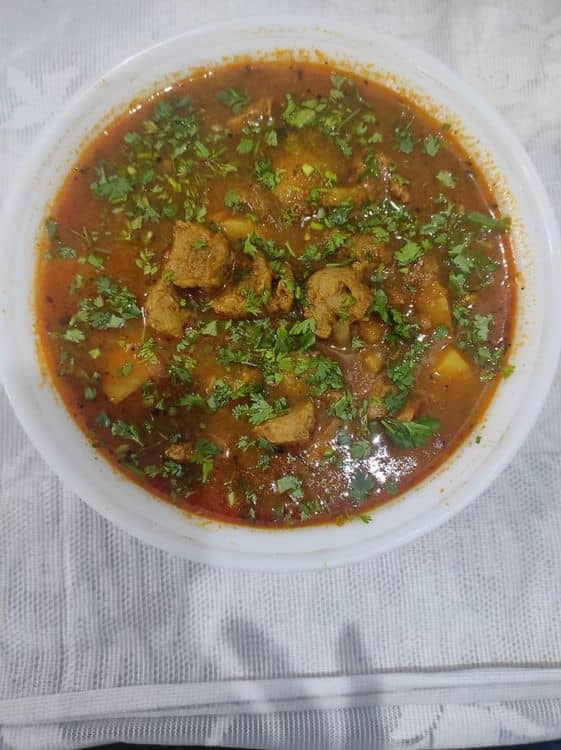 Soya chunks and Potato Gravy ( Nutri Aloo ) recipe