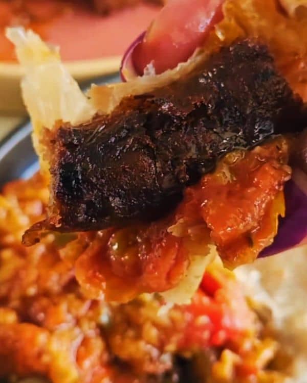 Boerewors Treat with Tomato, Garlic & Basil Sauce and Parathas recipe