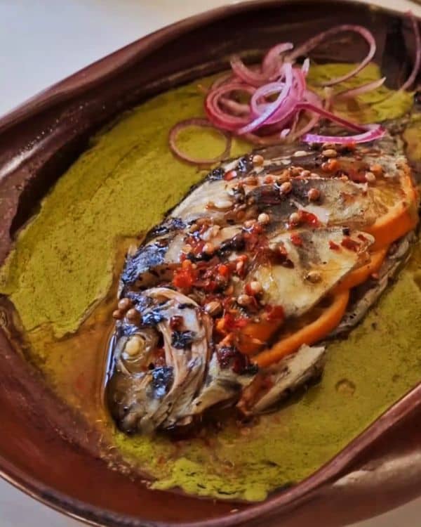Tafi Fish in Coconut-Mango-Basil Sauce recipe