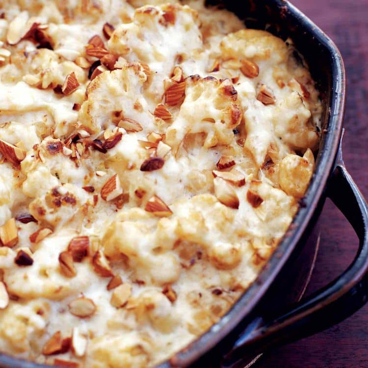 Cauliflower Gratin with Manchego and Almond Sauce recipe