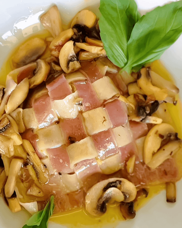 Egg-Yolk Ravioli & Basil Ricotta Stuffed Ravioli with Mushroom Butter Sauce recipe