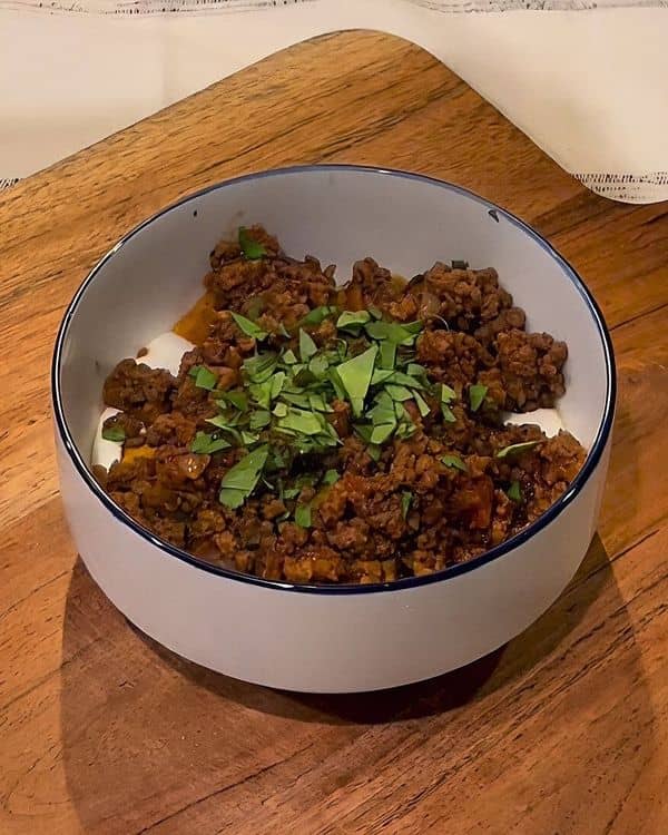 Viral Hot Honey Ground Beef Bowl recipe