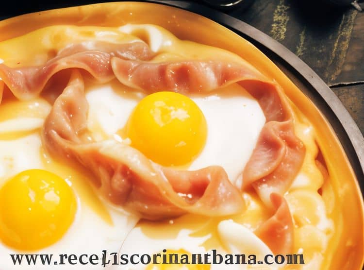American Pizza with Bacon and Fried Eggs recipe