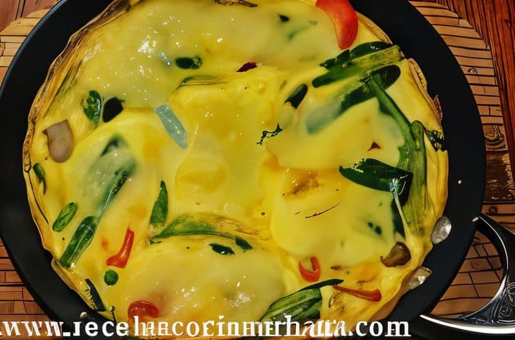 Italian Frittata with Pasta and Mushrooms recipe
