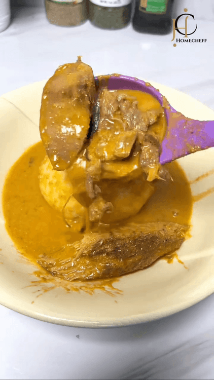 Rice Ball & Egusi Soup recipe