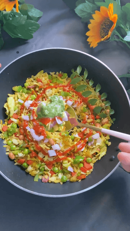 Healthy Vegetable Poha recipe
