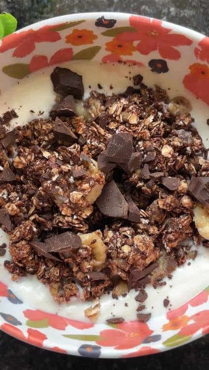 Healthy Chocolate Banana Crumble Oats recipe