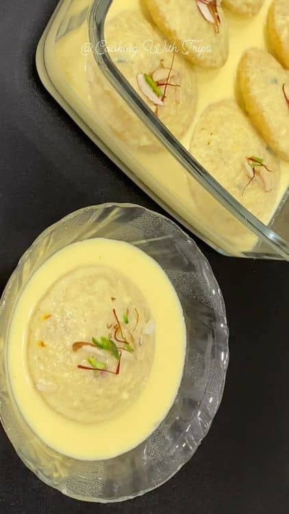 Eggless Ras Malai Cake recipe