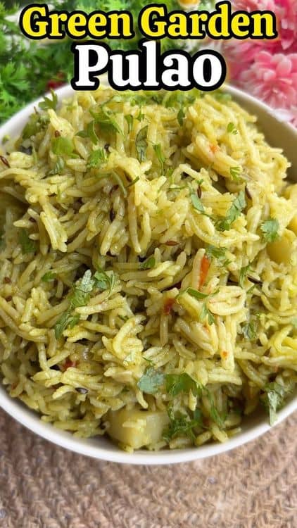 Dil Garden Garden: Green Garden Pulao recipe