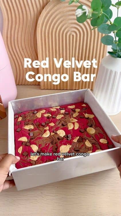 Red Velvet Congo Bars recipe