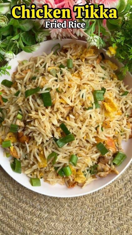 Desi Chicken Tikka Fried Rice recipe