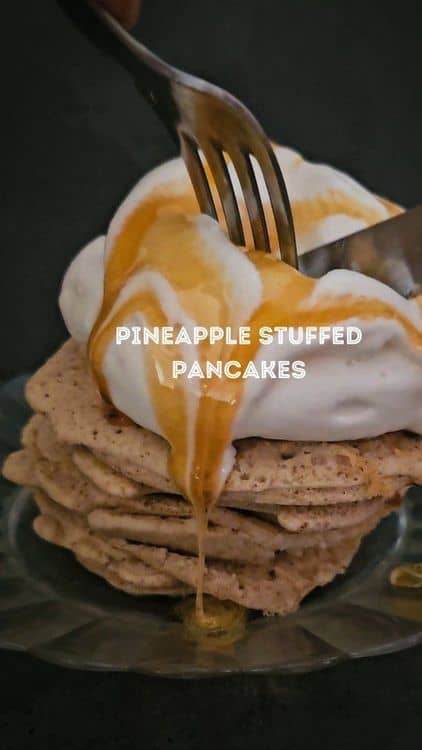 Stuffed Pineapple Pancakes recipe