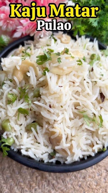 Shahi Kaju Matar Pulao recipe