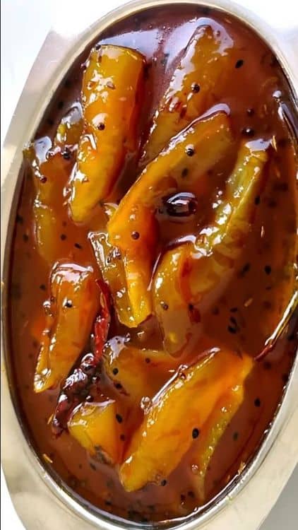 Sweet and Tangy Mango Pickle recipe