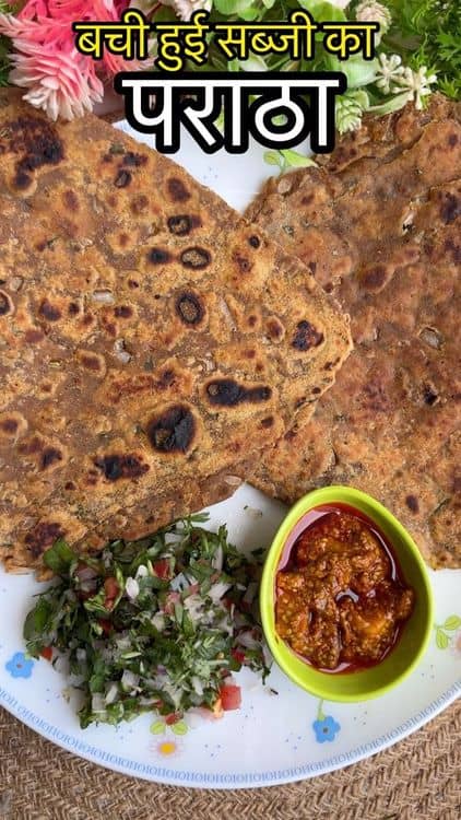 Leftover Vegetable Paratha recipe