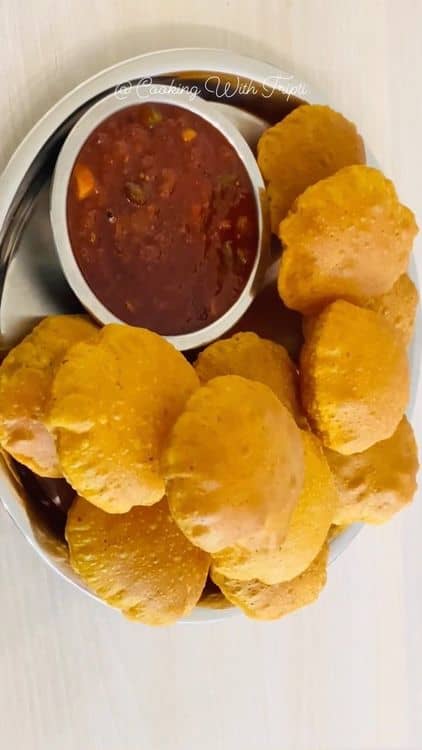 Chana Dal Puri with Tomato Chutney recipe
