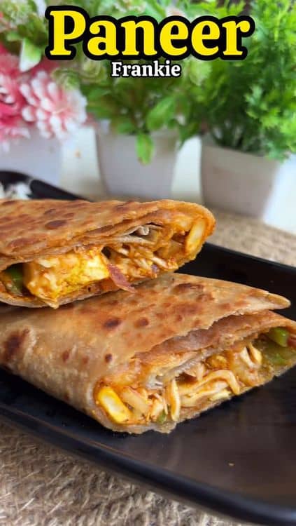Cheesy Paneer Frankie recipe