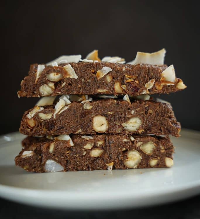 Hazelnut Choco Banana Protein Bars recipe