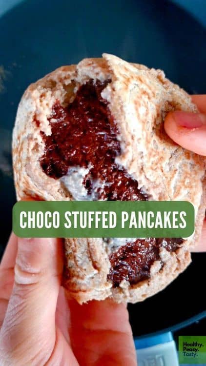 Chocolate Stuffed Pancakes recipe