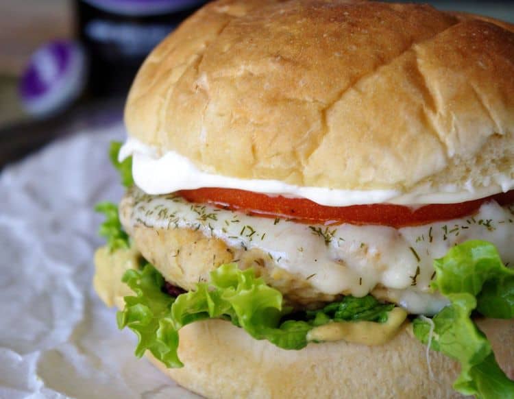 Turkey and Chickpea Burgers with Dill Havarti recipe