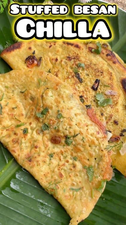 Stuffed Besan Chilla recipe