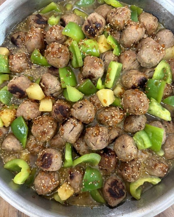 Quick and Healthy Chicken Teriyaki Pineapple Meatballs recipe