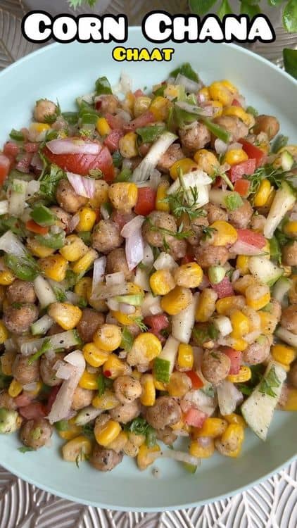 Corn Chana Chaat recipe
