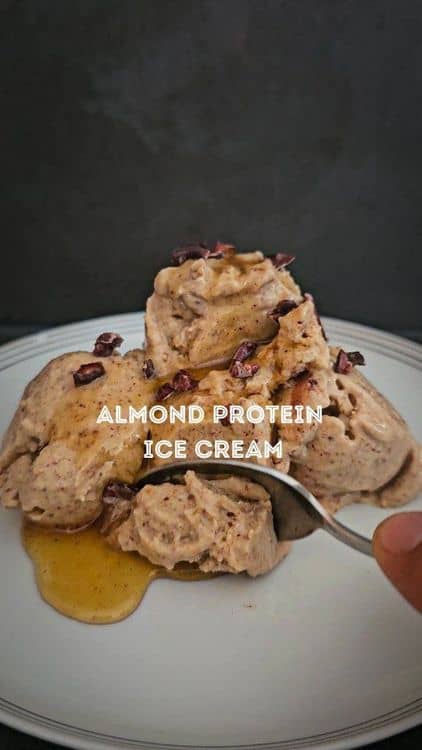 Almond + Protein Ice Cream recipe
