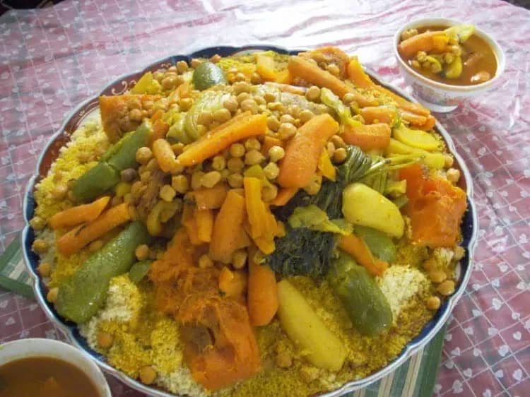 Moroccan Couscous with Seven Vegetables and Chicken recipe
