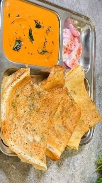 Instant Poha and Semolina Dosa with Chutney recipe